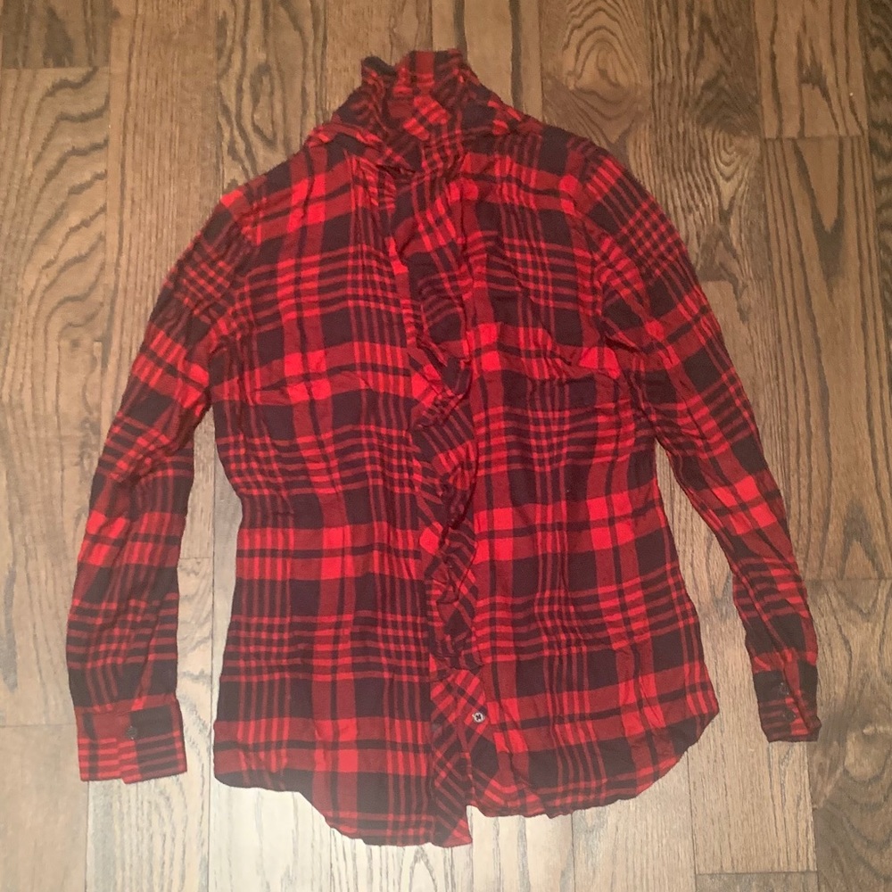 Flannel with Ruffle Blouse - Picture 3 of 6